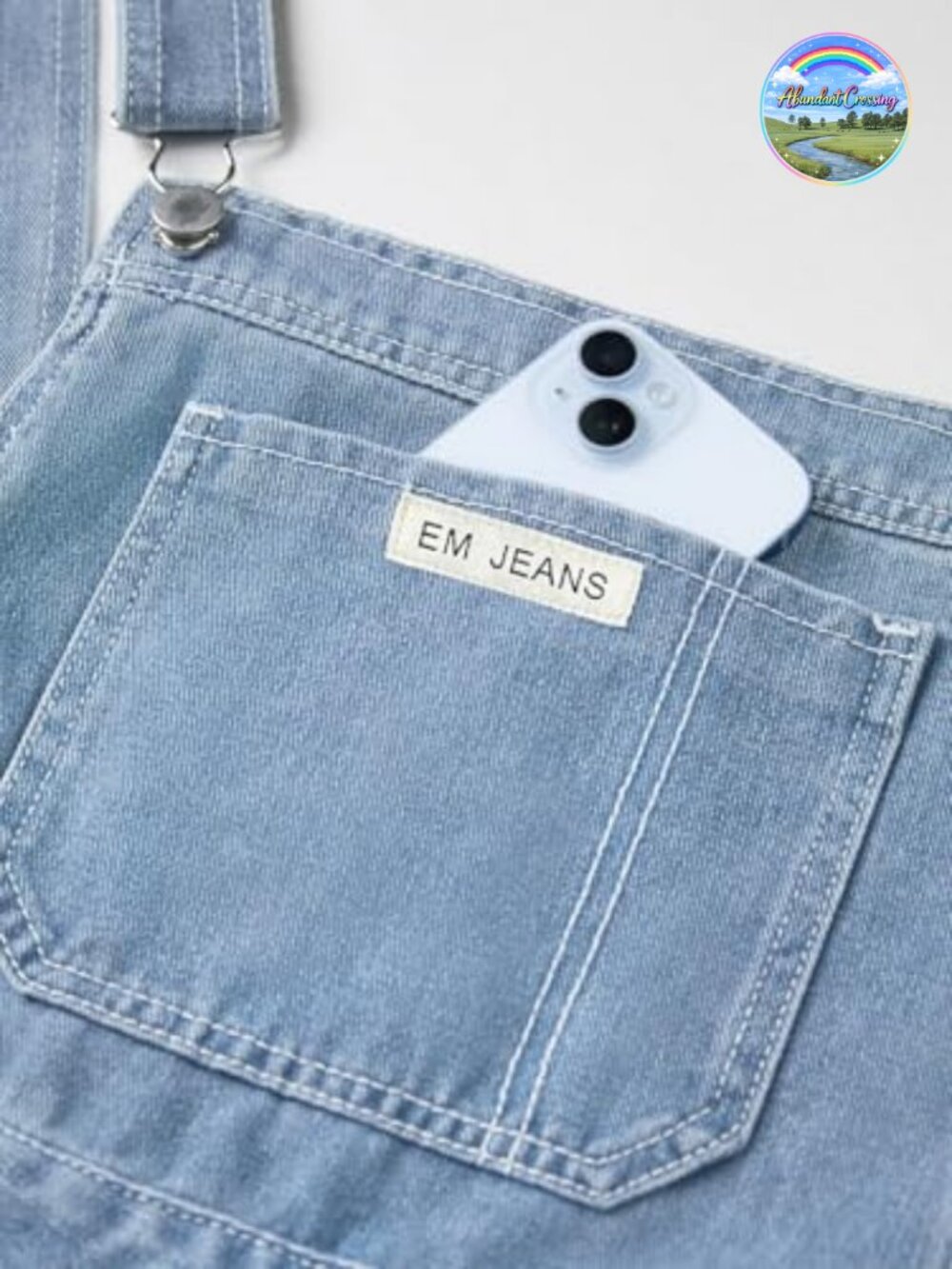 Baggy Loose Fit Wide Leg Denim Overalls with Adjustable Straps - Picture 6 of 7